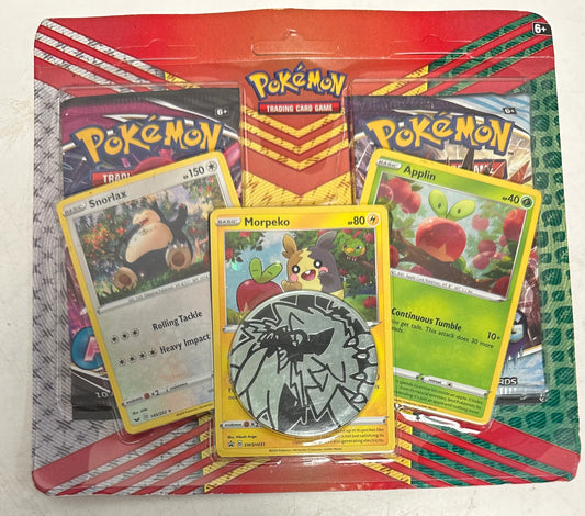 FUSION STRIKE AND CHILLING REIGN 2 Pack Blister [Snorlax, Morpeko & Applin Cards]