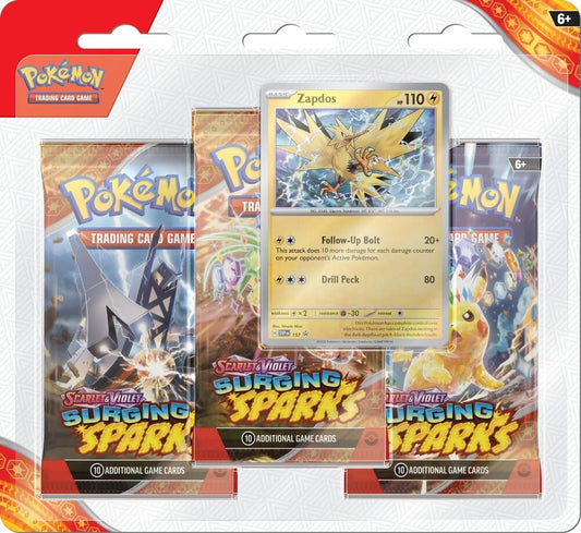 Surging Sparks 3 Pack Blisters [Zapdos]